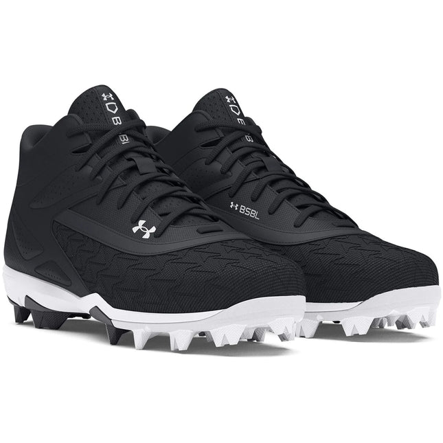 UA Leadoff Mid 3.0 Black Men's Baseball Cleats 3027446-001