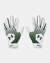 UA Clean Up Batting Glove White/Green 1378764-101