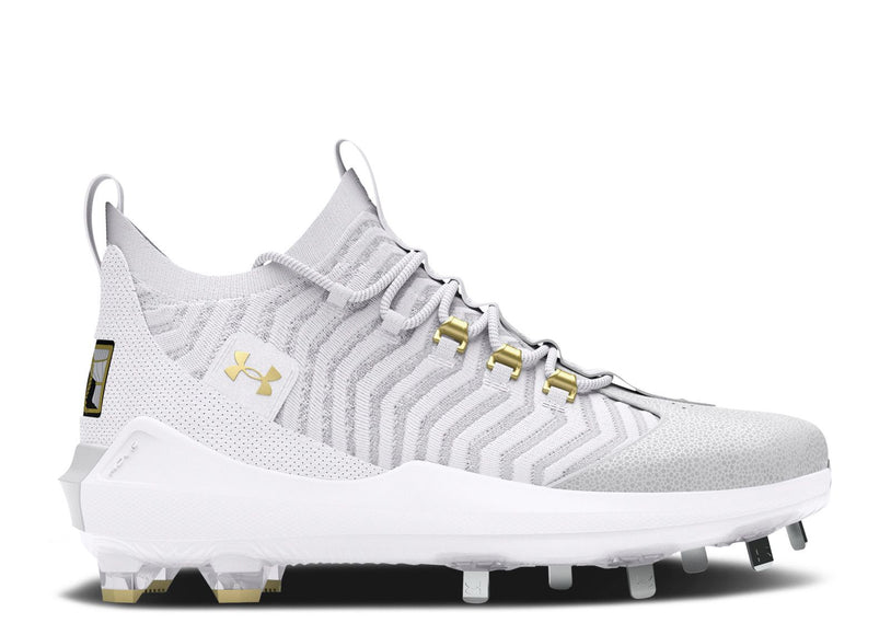 Chaussures de baseball UA Leadoff Harper 9 Pro ST blanches pour homme 3027445-100