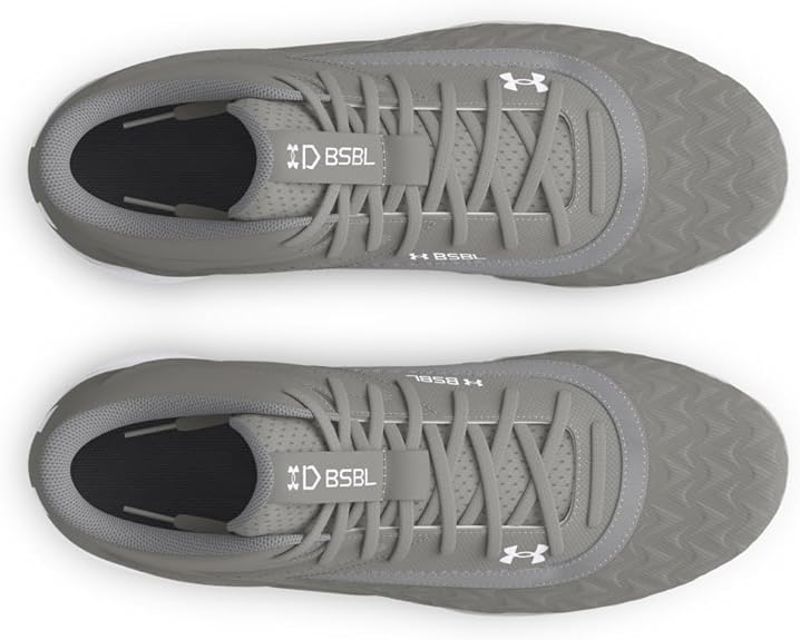 Chaussures de baseball UA Youth Leadoff Mid RM 3.0 grises 3027454-100 