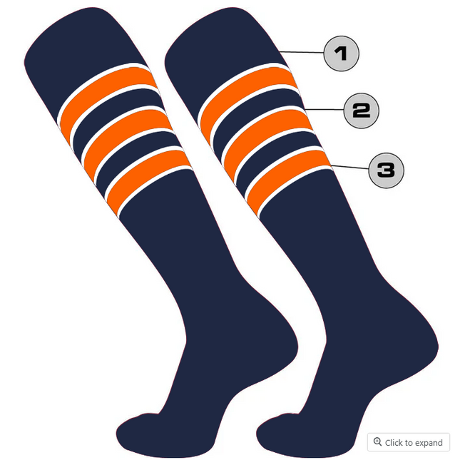 Chaussettes de baseball TCK Dugout Series I Modèle D DNOD