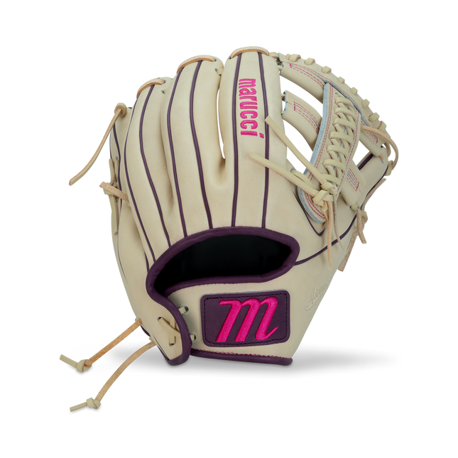 Marucci Ascension Fastpitch Glove Camel/Purple 12" MFGASFP45A5