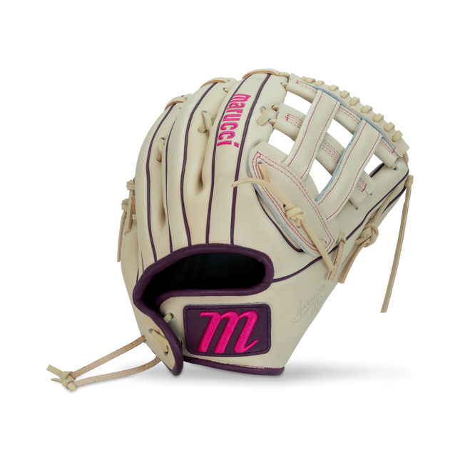 Marucci Ascension Fastpitch Glove Camel/Purple 12.75" MFGASFP98R3