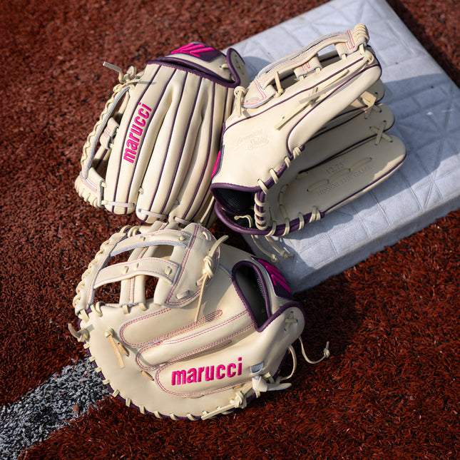 Marucci Ascension Fastpitch Glove Camel/Purple 12.75" MFGASFP98R3