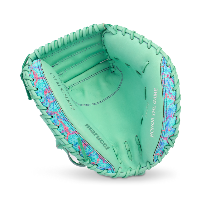 Marucci Cypress Lizard Skins Series Baseball Glove Mint/Coral Camo 34" MFGCYLS240C1