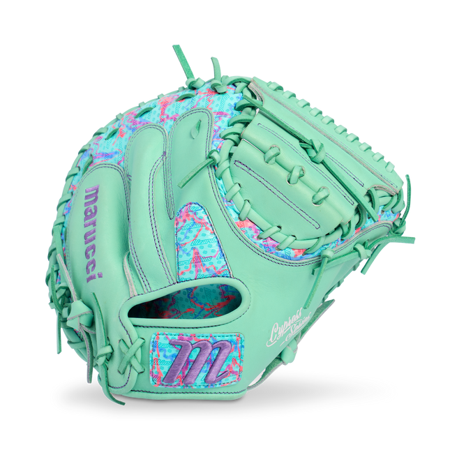 Marucci Cypress Lizard Skins Series Baseball Glove Mint/Coral Camo 34" MFGCYLS240C1