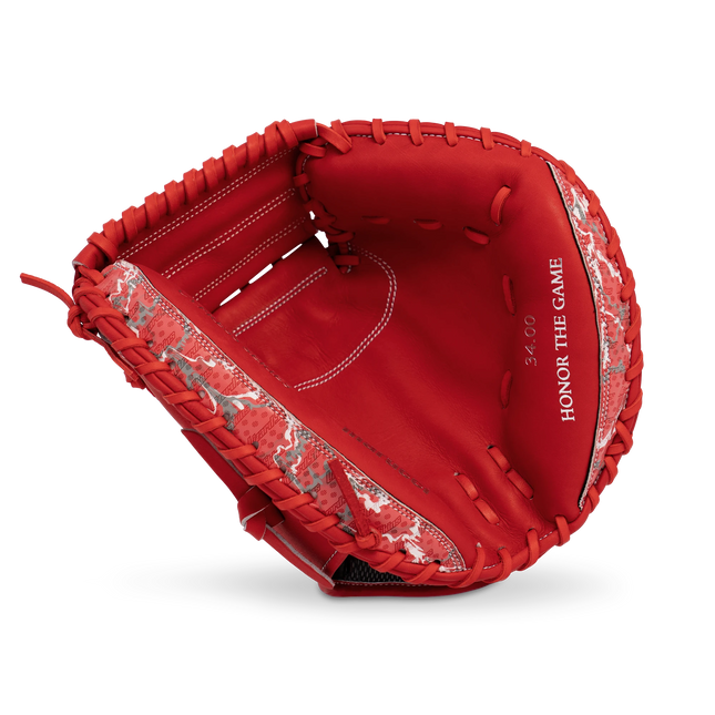 Marucci Cypress Lizard Skins Series Baseball Glove Red/Scarlet Camo 34" MFGCYLS240C1