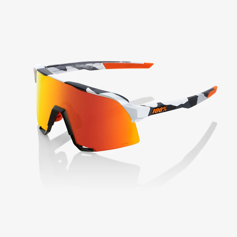 100% S3 - Soft Tact Grey Camo - HiPER Red Multilayer Mirror Lens