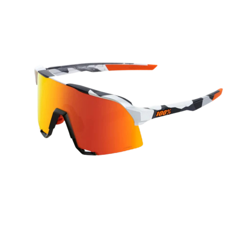 100% S3 - Soft Tact Grey Camo - HiPER Red Multilayer Mirror Lens