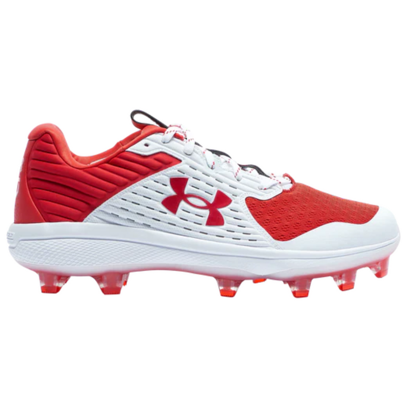 UnderArmour Men's UA Yard Low TPU Molded Baseball Cleats Red 3025591-600