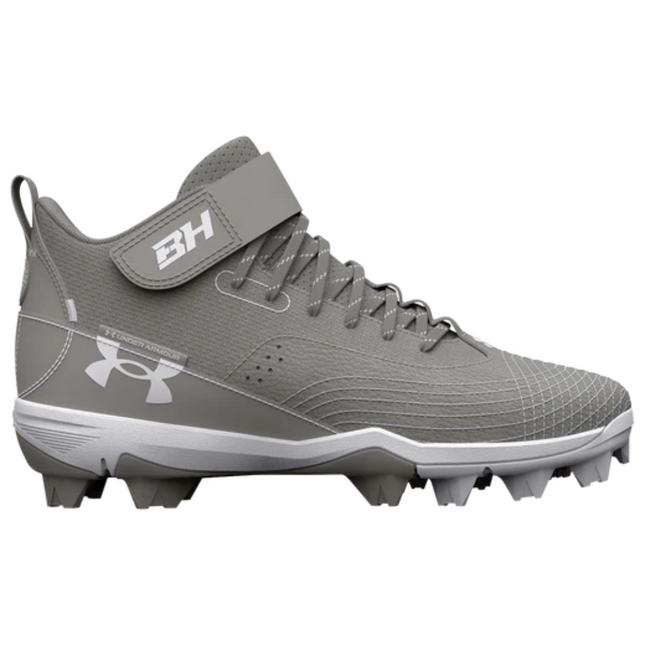 Chaussures de baseball UnderArmour UA Harper 7 Mid RM Jr. pour garçon Gris 3025598-101