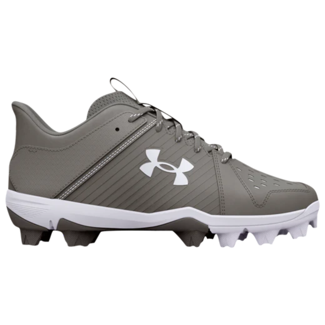 UnderArmour Boys UA Leadoff Low RM Jr. Baseball Cleats Grey 3025600 1 Baseball 360