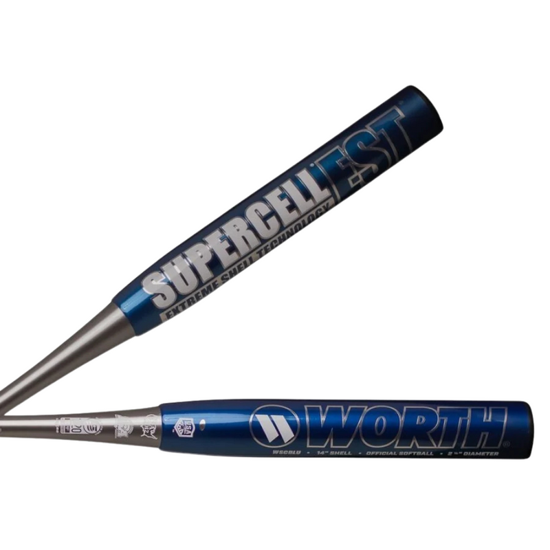 Worth 2023 Est 14'' Barell Alloy 2PC  Slowpitch Softball Bat WSCBLU