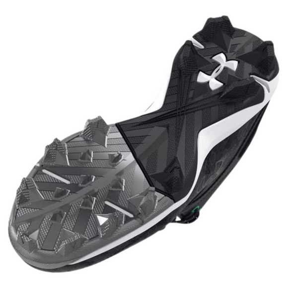 Chaussures à crampons UnderArmour pour jeunes UA Harper 8 Mid RM Noir 3026597-001