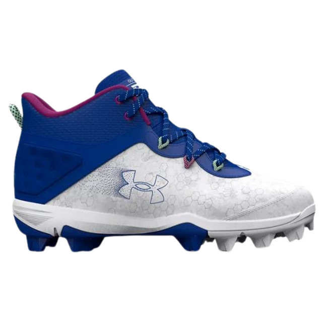 Chaussures à crampons UnderArmour pour jeunes UA Harper 8 Mid RM Royal 3026597-400