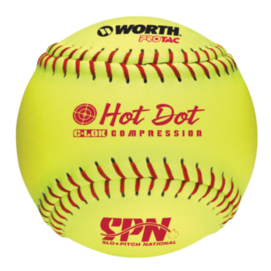 Worth Hot Dot 12'' Yellow Softball SPN12HDSY DOZEN