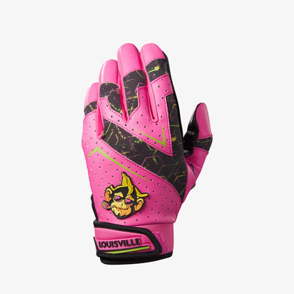 Louisville Youth Monkey Party Animals Batting Glove Pink/Black