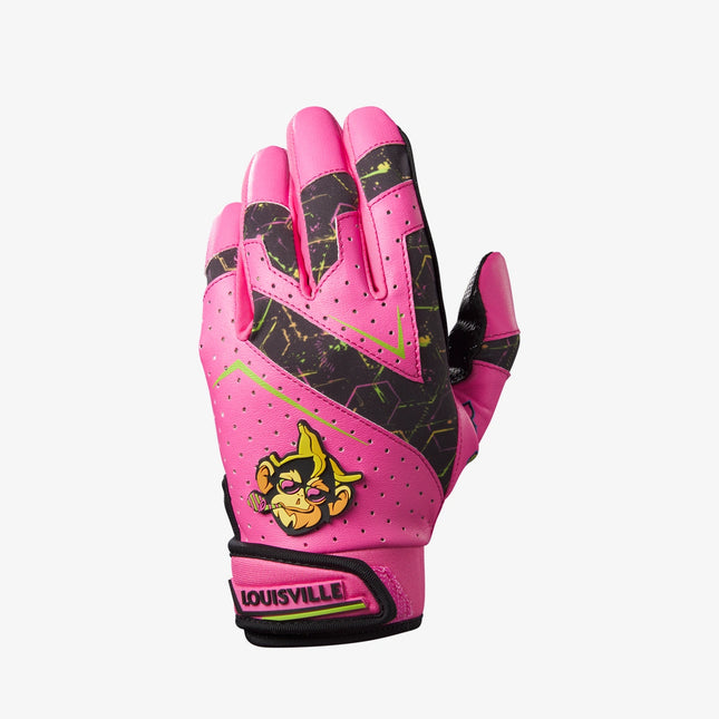 Louisville Youth Monkey Party Animals Batting Glove Pink/Black