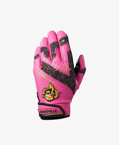 Louisville Youth Monkey Party Animals Batting Glove Pink/Black