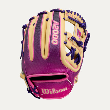 Wilson A2000 1720SS LEADOFF 2026 11.5'' - BLONDE-PURPLE-PINK GRAD. WEBBED-BACK-FLAMINGO-PURPLE