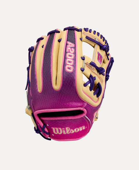 Wilson A2000 1720SS LEADOFF 2026 11.5'' - BLONDE-PURPLE-PINK GRAD. WEBBED-BACK-FLAMINGO-PURPLE