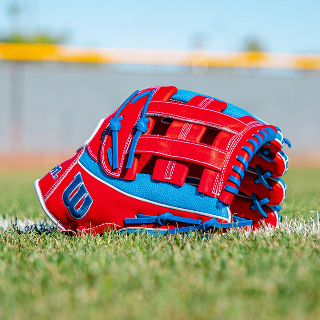 Wilson A2000 PETE CROW-ARMSTRONG GM 1750SS LEADOFF 2026 12.5'' - RED-SKY BLUE SS-WHITE