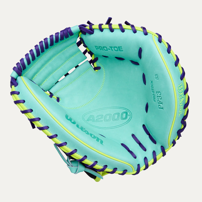 Wilson 2026 Spring A2000 PS33SS Catcher Glove Black/SeaFoam 33''