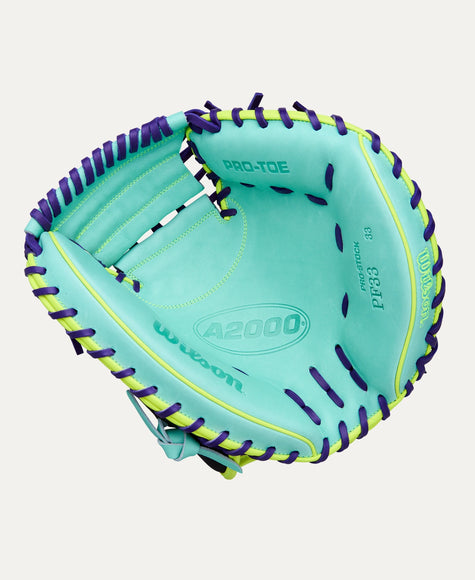 Wilson 2026 Spring A2000 PS33SS Catcher Glove Black/SeaFoam 33''