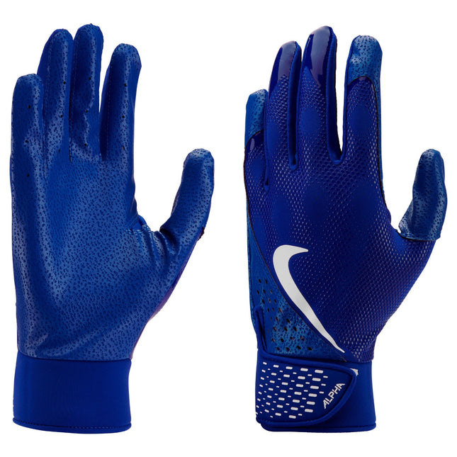 Nike Youth Alpha Batting Gloves Game Royal/White XXL