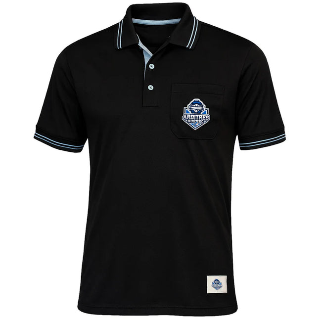 Polo Officiel Arbitre Baseball Québec Noir