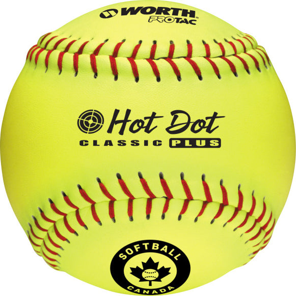 Worth SBC - Hot Dot - 12" Slo-Pitch - .52 Cor / 275 Lbs Dozen