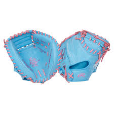 Rawligs Heart Of The Hide 2026 Catchers Mitt - 33" - Columbia Blue/Pink   PRORCM33-23CBP
