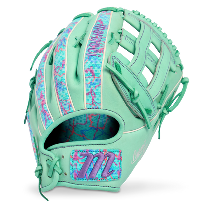 Marucci Cypress Lizard Skins Series Baseball Glove Mint/Coral Camo 12.75" MFGCYLS98R3