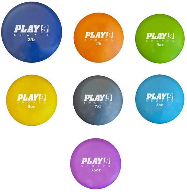Ensemble de balles de lancer balistiques Play9 Sports sans coutures BALLSET (lot de 6)
