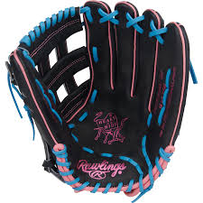 Rawlings 2026 Heart Of The Hide Baseball Glove - 12.5" Black/Colymbia Blue/Pink PROR3028U-6N