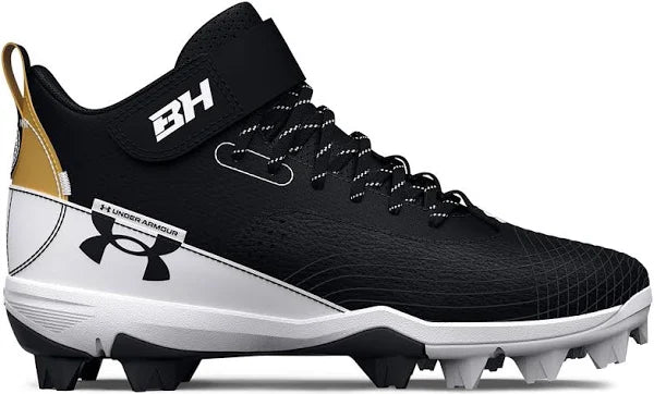 UnderArmour Youth UA Harper 7 Low  TPU Baseball Cleats Black 3025596-001