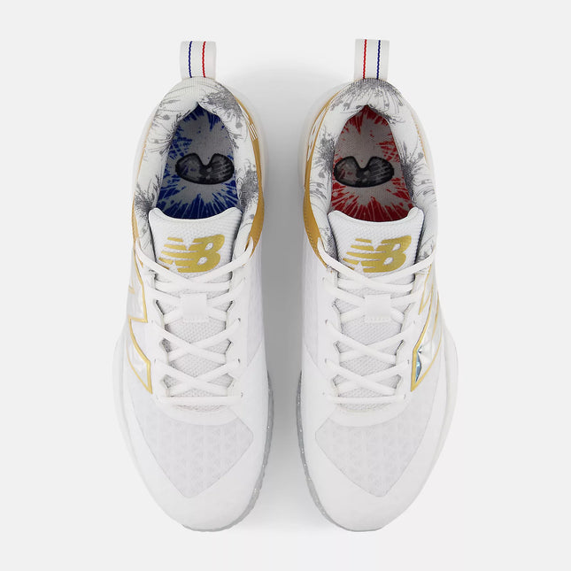 New Balance Low Baseball Turf Silver and White T4040PP8