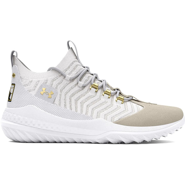 Chaussures de baseball UA Harper 9 blanches pour homme 3027443-101