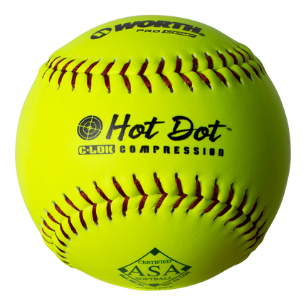 Worth Hot Dot 12'' Yellow Softball AHD12CY 4-pack