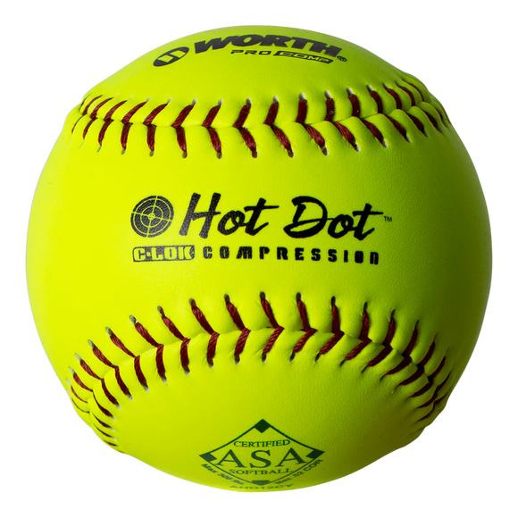 Worth Hot Dot 12'' Yellow Softball AHD12CY 4-pack