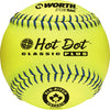 Worth Slo Pitch Ontario Hot Dot 12'' Yellow Softball SPO12HDSY DOZEN