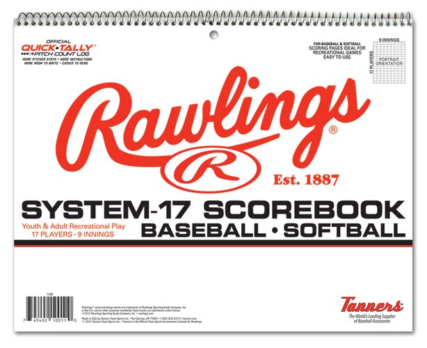 Livre de scores de baseball Rawlings System-17 17SB