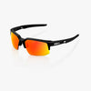 100% SPEEDCOUPE - Soft Tact Black - HIPER Red Multilayer Mirror Lens