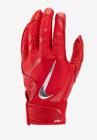 Nike Alpha Huarache Elite Batting Glove Red/Chrome - Baseball 360