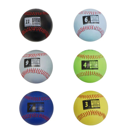 Play9 Leather Baseball Throwing Plyo Balls w/ Seams LTHR-SET