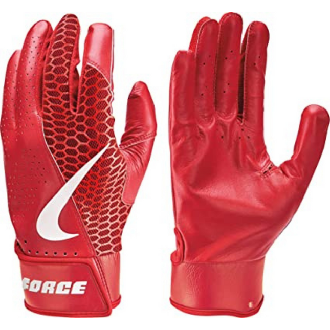Nike Force Edge Batting Glove Red - Baseball 360
