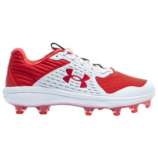 Under Armour Men's Yard Low St Red/White Baseball Cleats