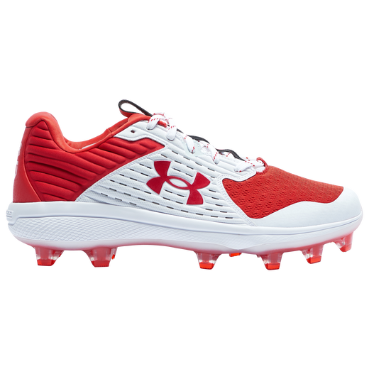 UnderArmour Men's UA Yard Low Molded Baseball Cleats Red 3025591-600