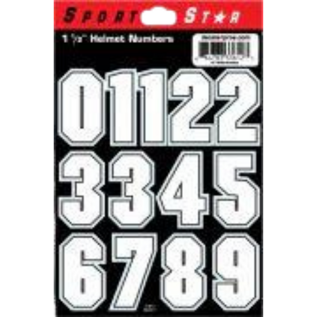 Autocollant pour casque Sidelines 1,5" avec contour blanc