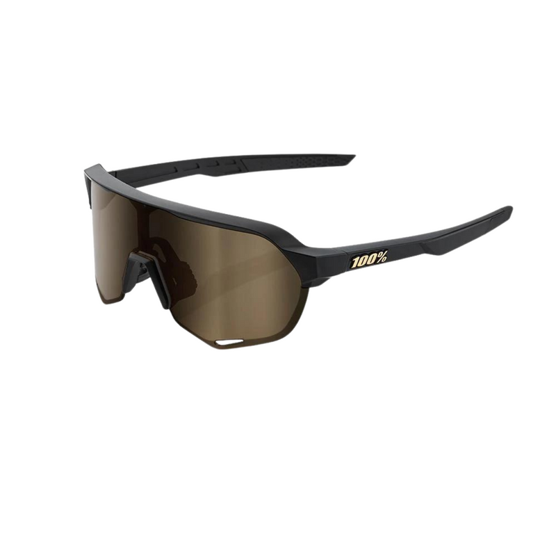 100% S2 - Matte Black - Soft Gold Mirror Lens